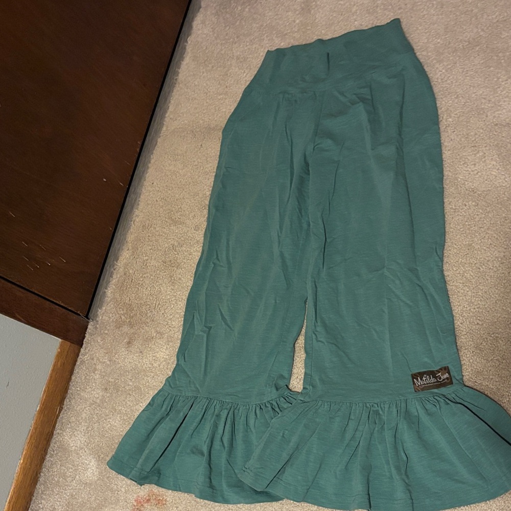 Matilda Jane Teal Ruffle Pants